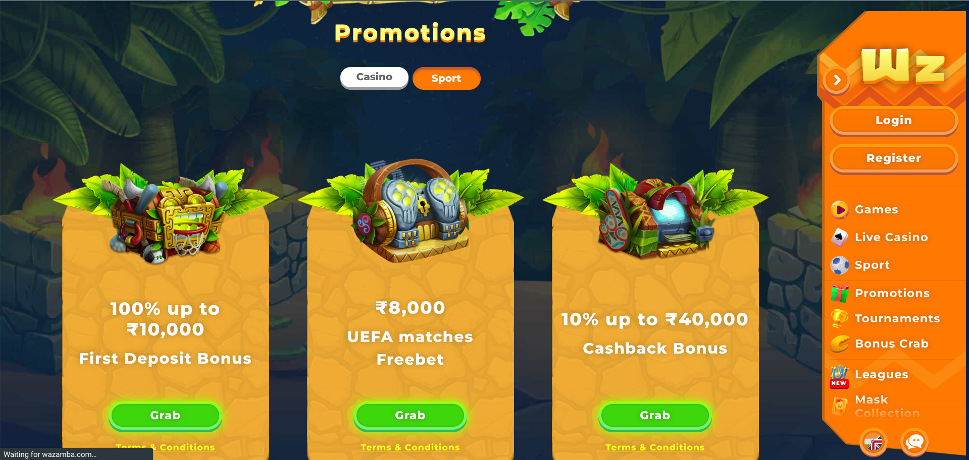 Wazamba Bonuses 2024